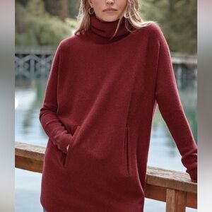 Garnet Hill cashmere/ wool sweater ♥️ front pockets